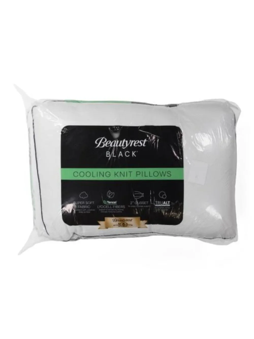 BEAUTY REST BLACK 2pk Cooling Knit Gusseted Pillows
